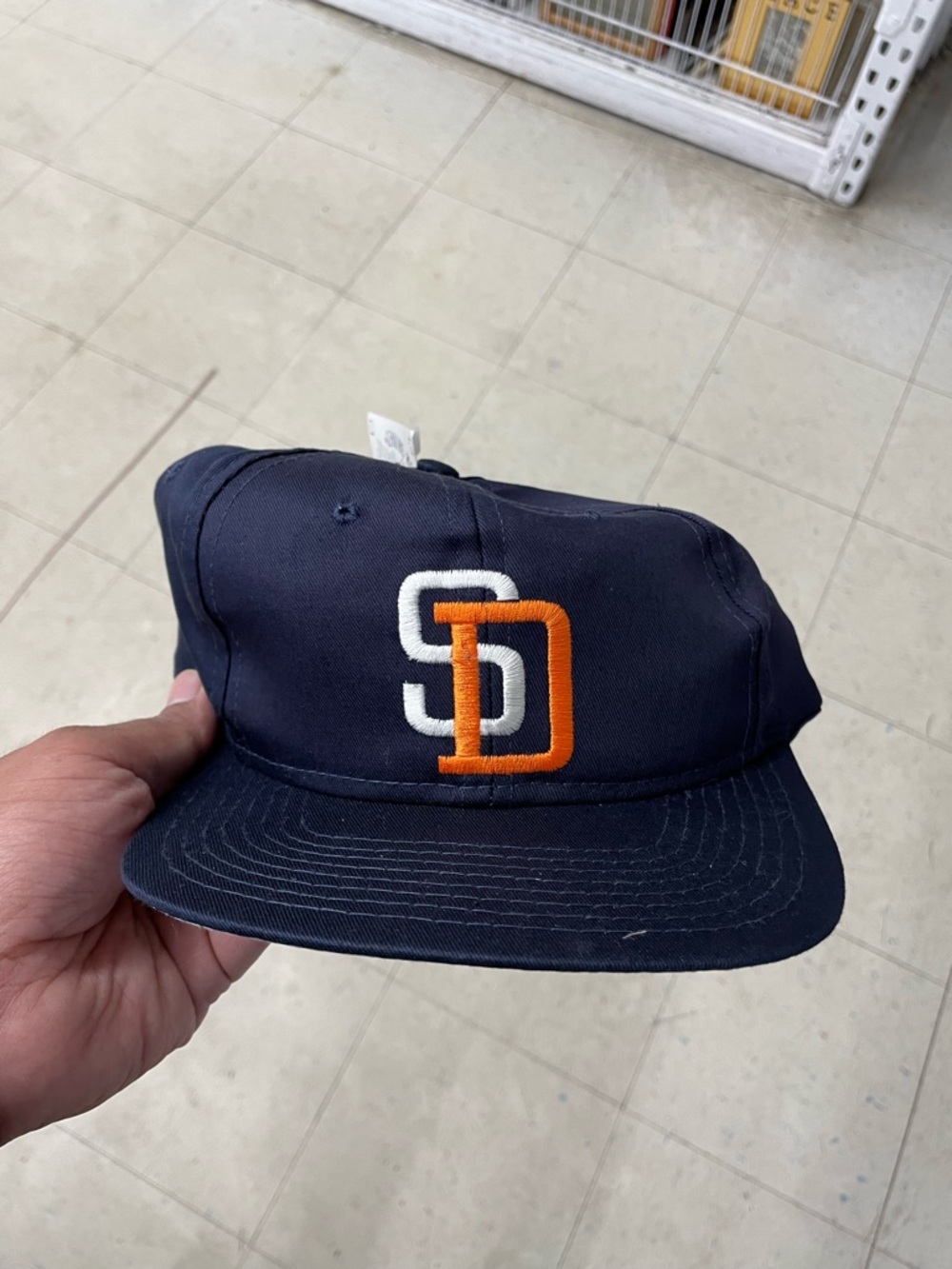 MLB Kids Navy Blue Cap with Orange and White SD Logo